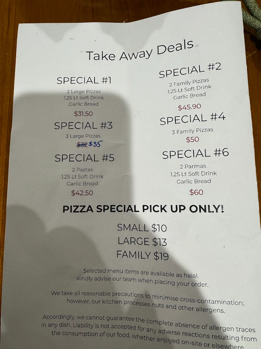 Menu, MaMa Madre