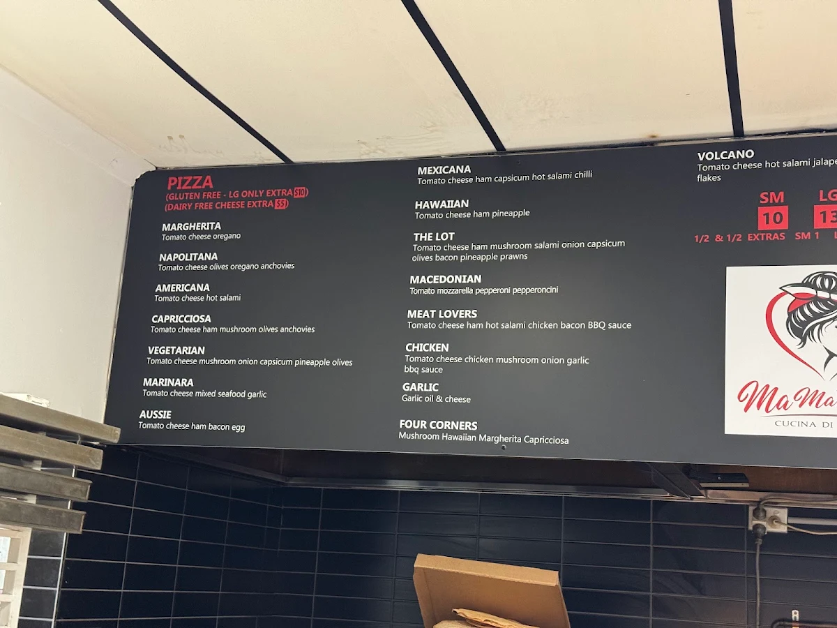 Menu, MaMa Madre