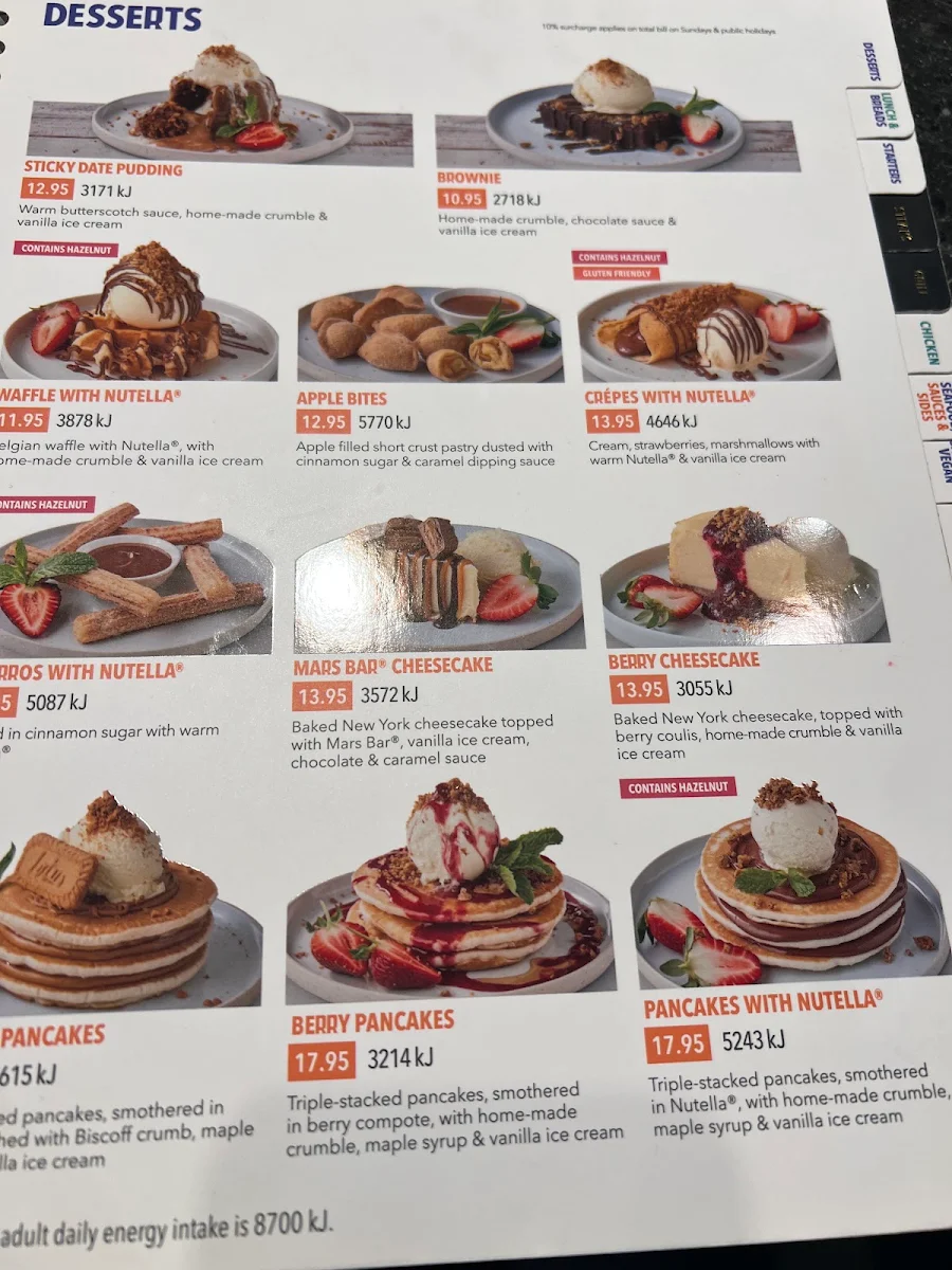 Menu, RASHAYS - Broadmeadows