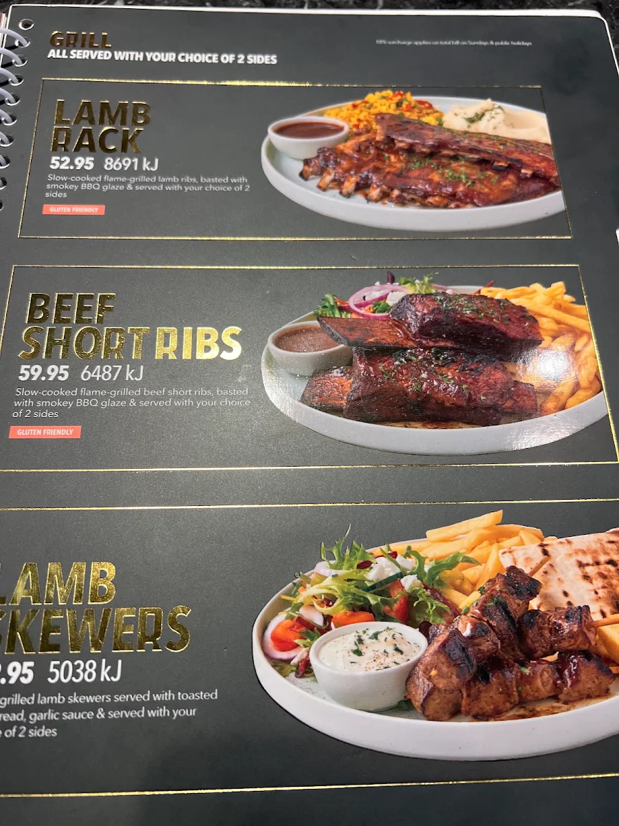 Menu, RASHAYS - Broadmeadows