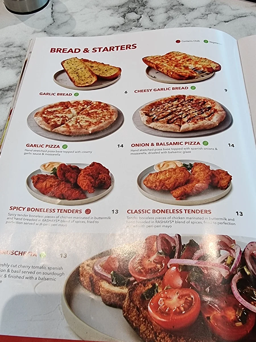 Menu, RASHAYS - Broadmeadows