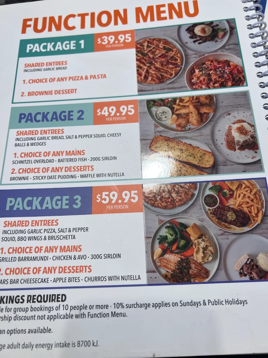 Menu, RASHAYS - Broadmeadows