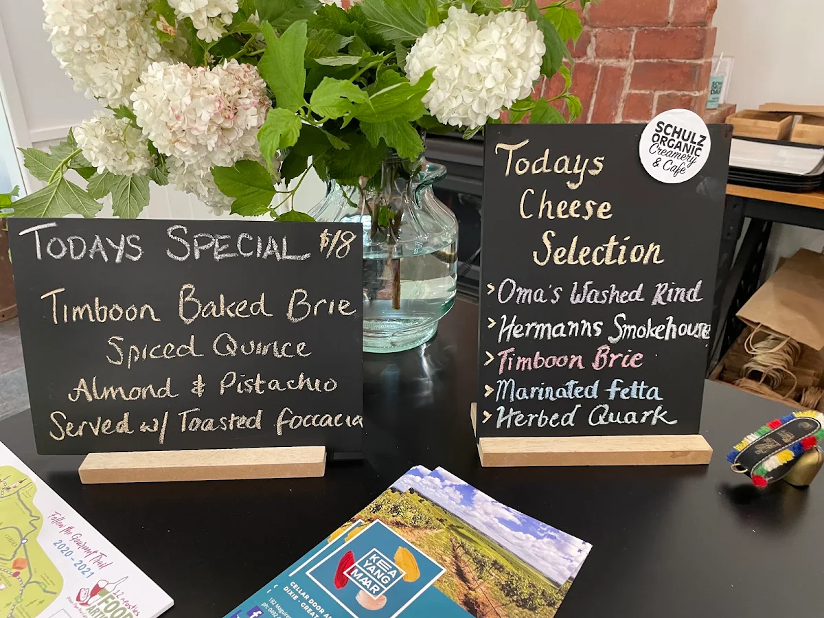 Menu, Schulz Organic Creamery & Cafe