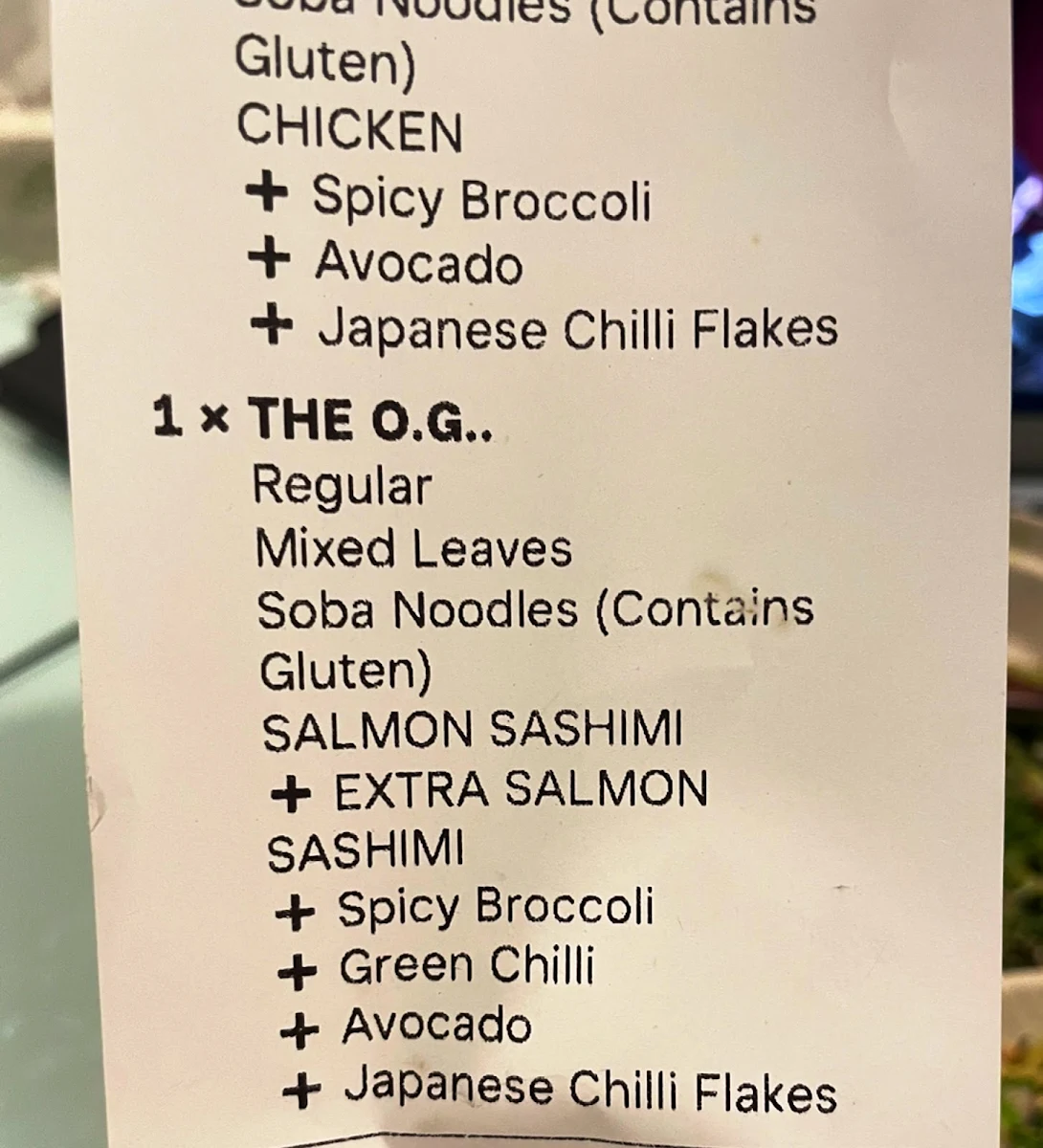 Menu, FISHBOWL - Chatswood