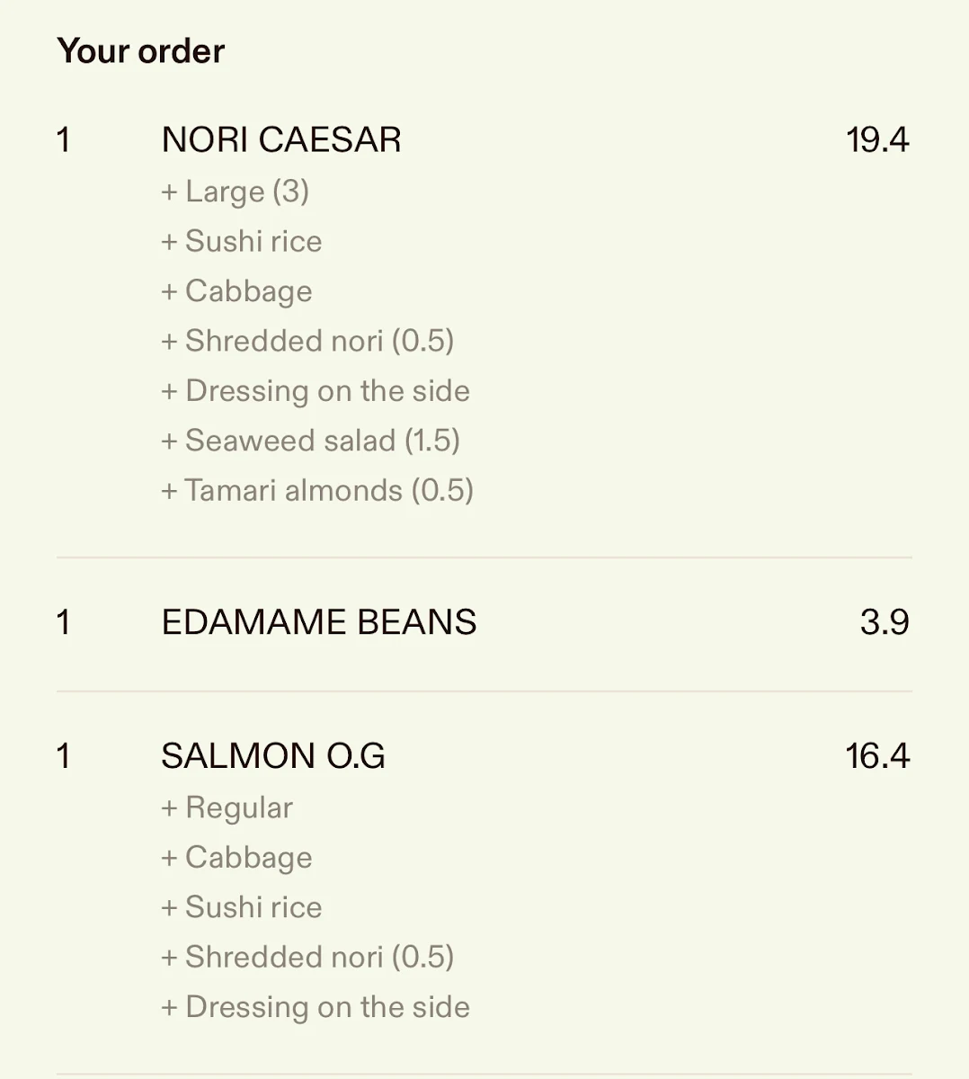 Menu, FISHBOWL - Chatswood