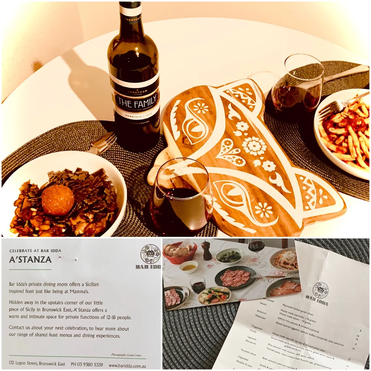 Menu, Bar Idda