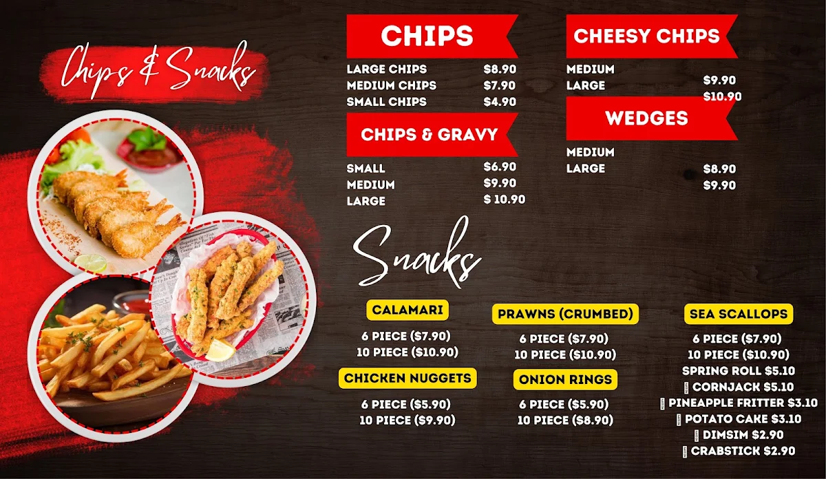 Menu, KAPPADOKIA KEBABS AND FISH & CHIPS
