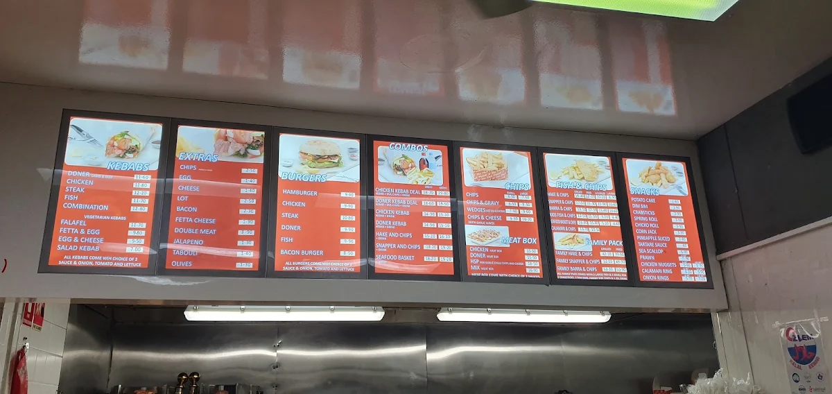 Menu, KAPPADOKIA KEBABS AND FISH & CHIPS