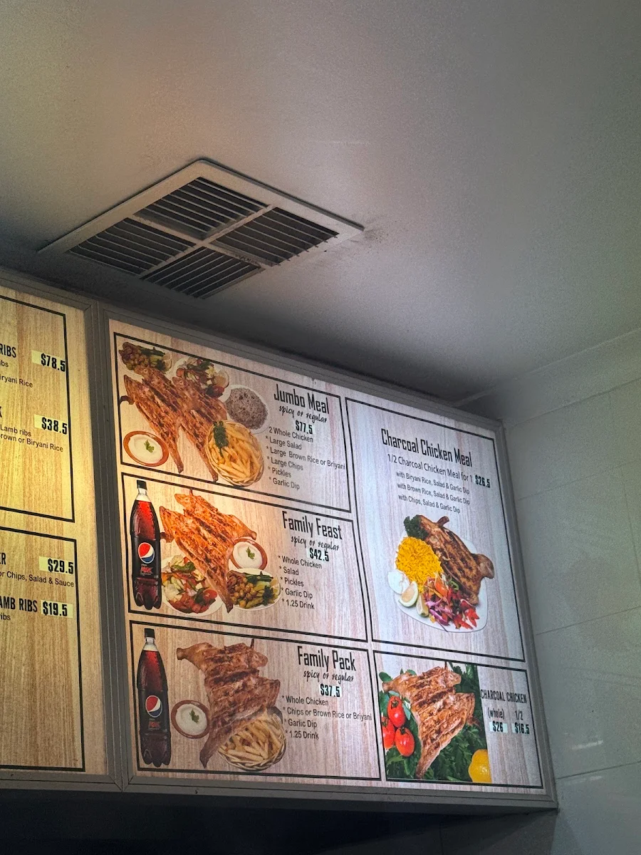 Menu, Chicken on Charcoal Flame