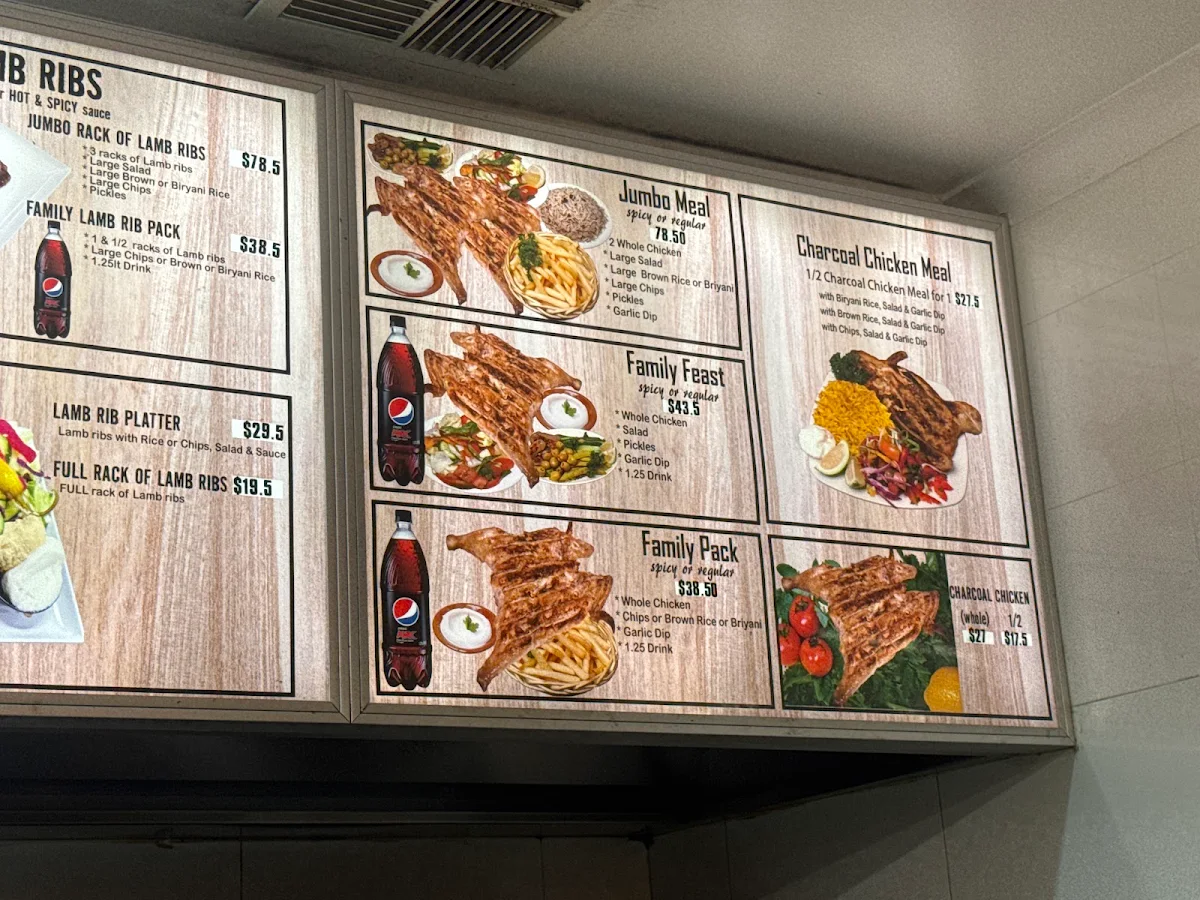 Menu, Chicken on Charcoal Flame
