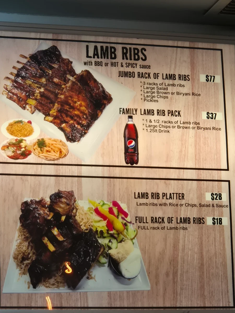 Menu, Chicken on Charcoal Flame