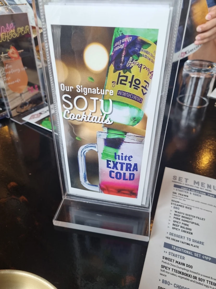 Menu, Geonbae Korean Barbecue Restaurant