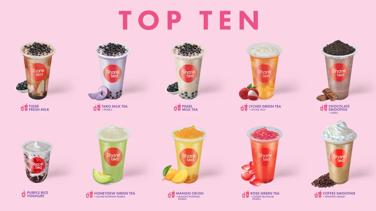 Menu, Sharetea