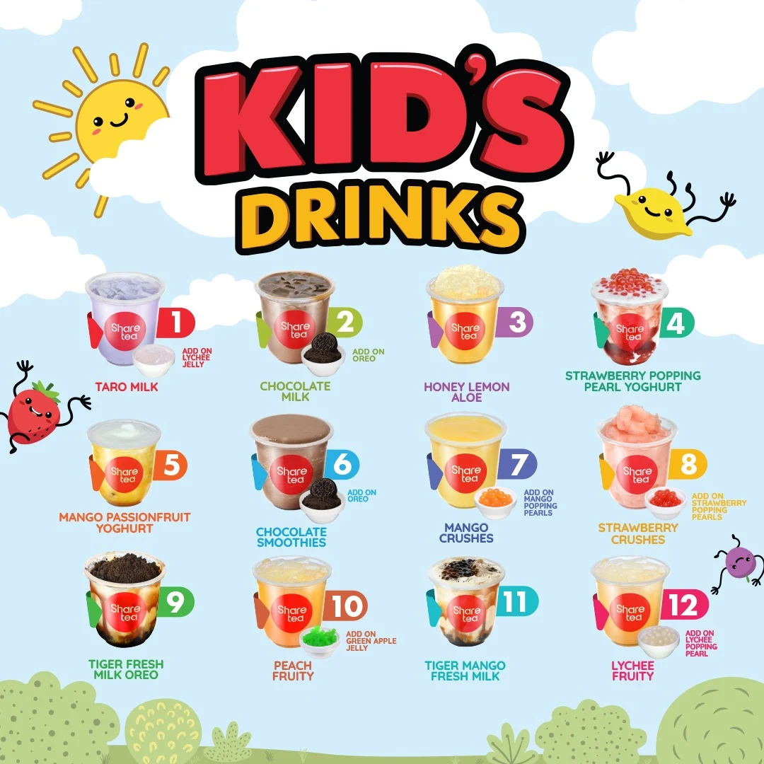 Menu, Sharetea