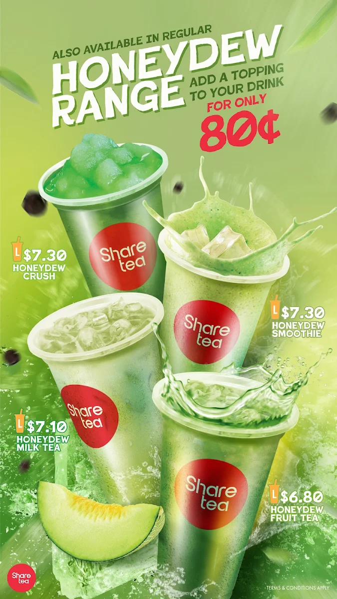 Menu, Sharetea