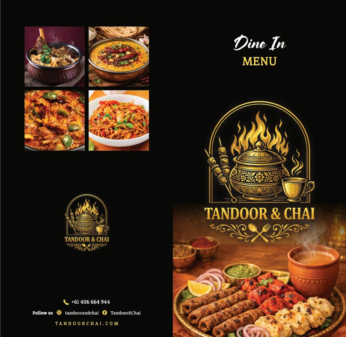 Menu, Tandoor & Chai