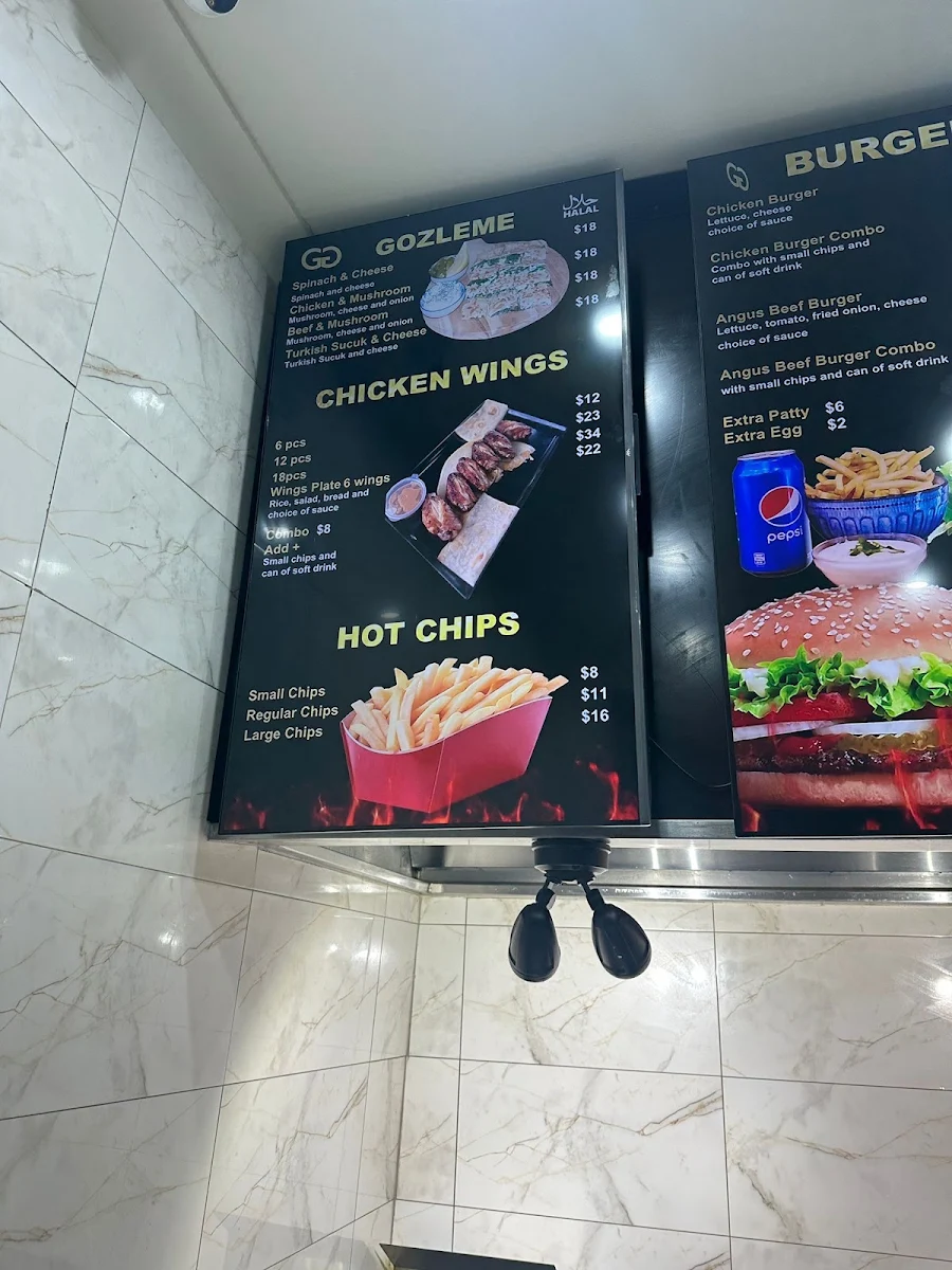 Menu, Golden Grill Turkish Street Food