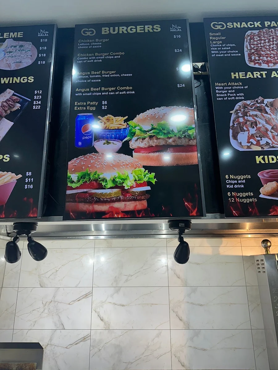 Menu, Golden Grill Turkish Street Food