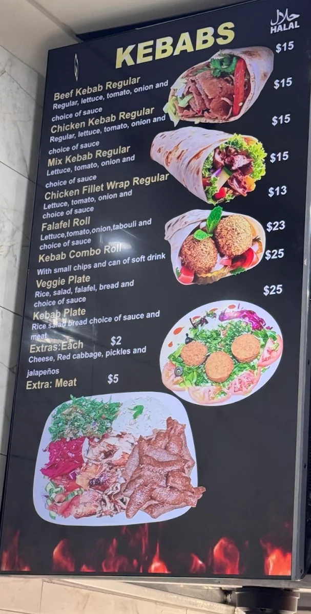 Menu, Golden Grill Turkish Street Food