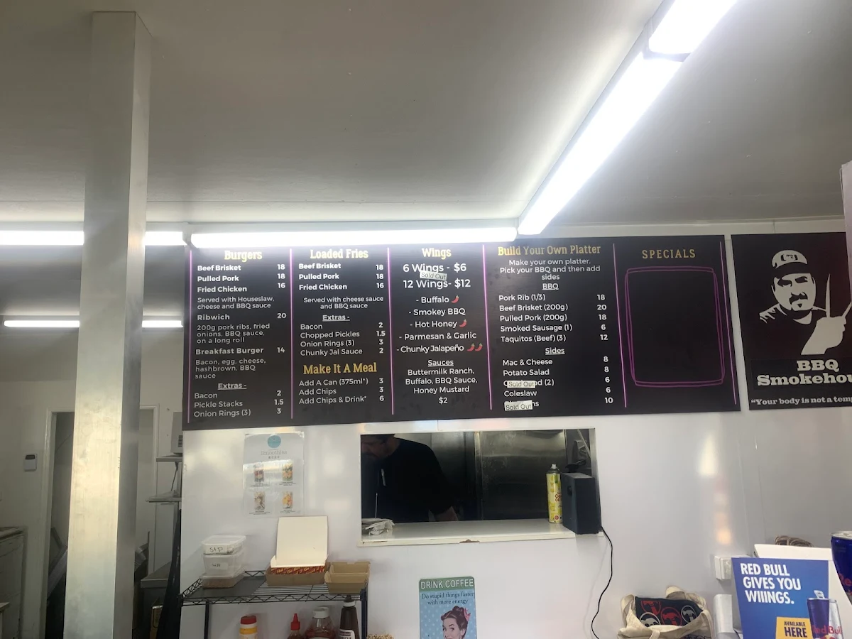 Menu, Jose's Smokey BBQ Bar