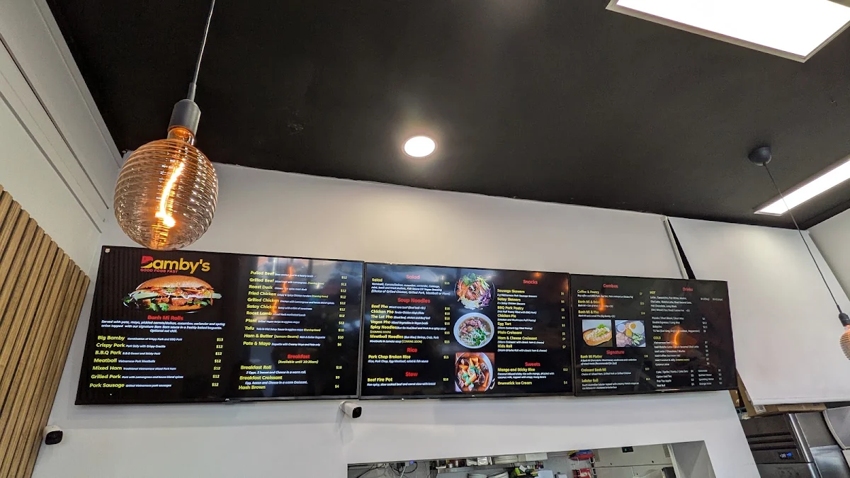 Menu, Bambys