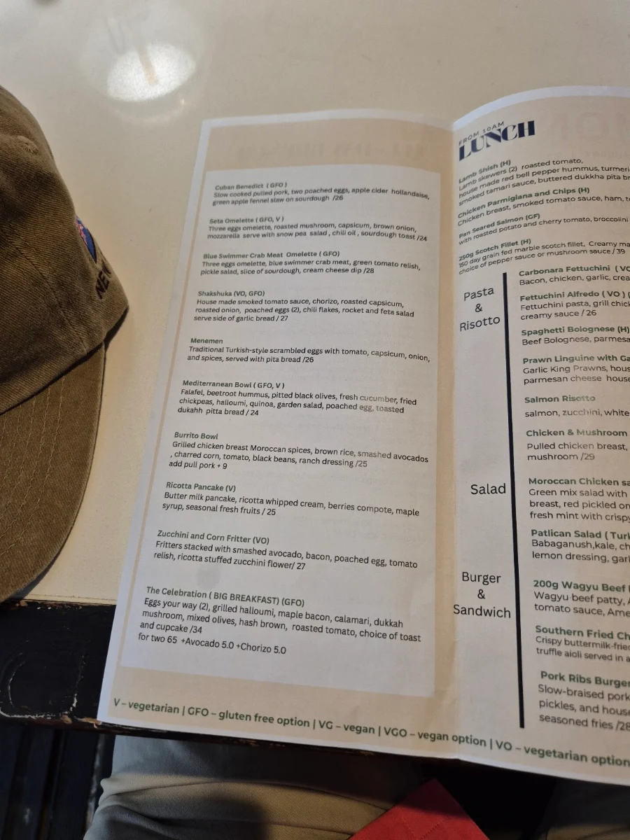 Menu, Bomonti Cafe & Restaurant