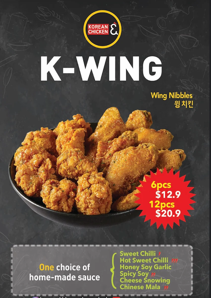 Menu, Korean Chicken & (Chermside)