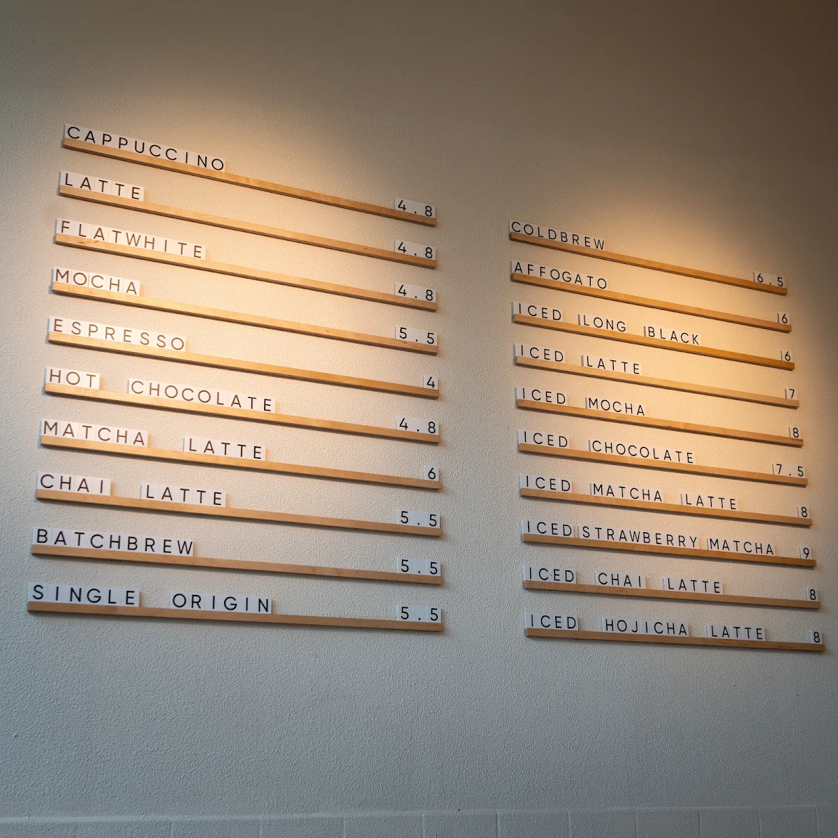 Menu, Prospect Espresso