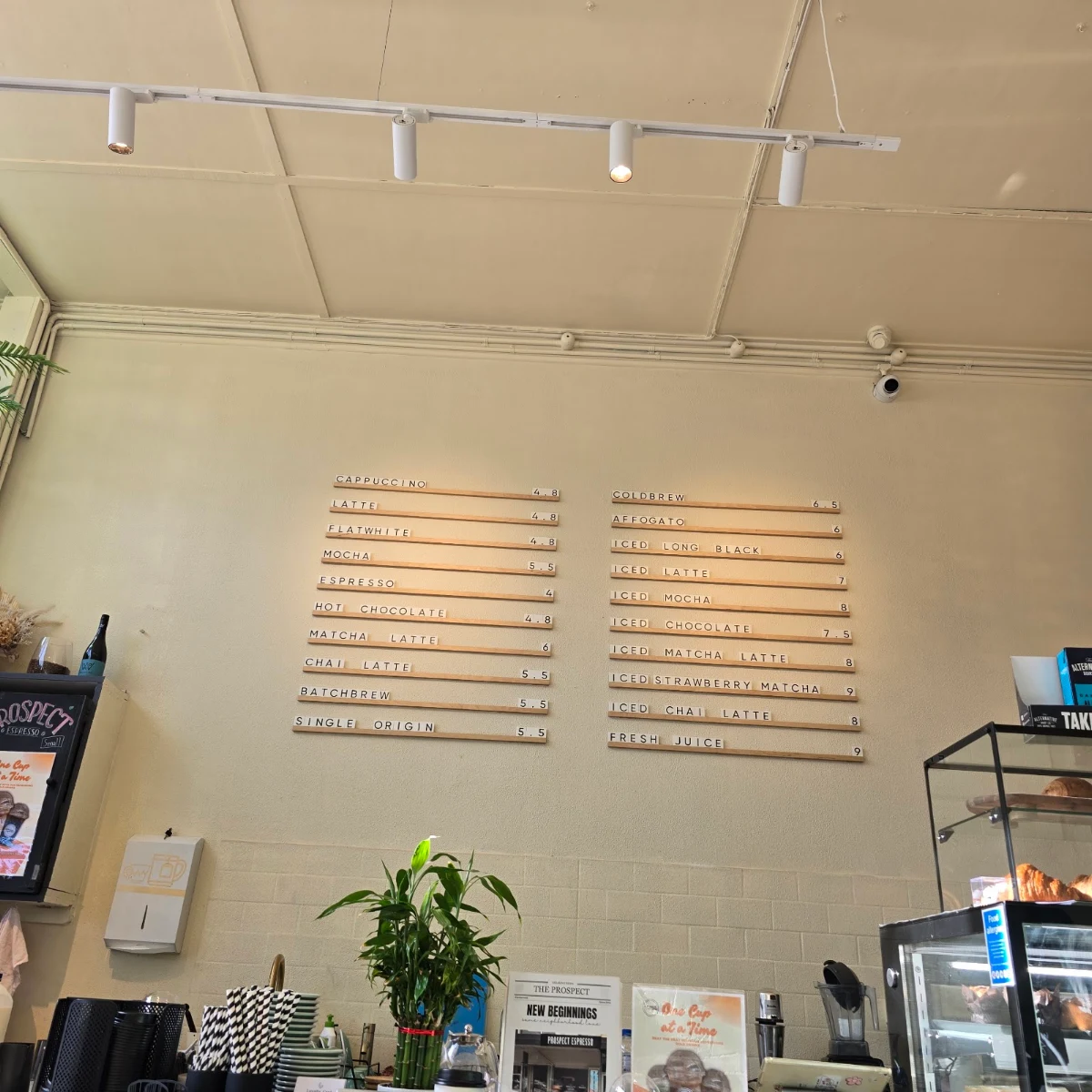 Menu, Prospect Espresso