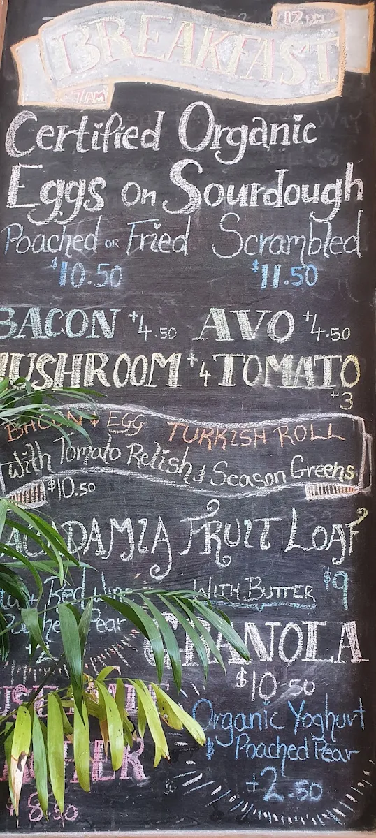 Menu, Hearthfire Bellingen