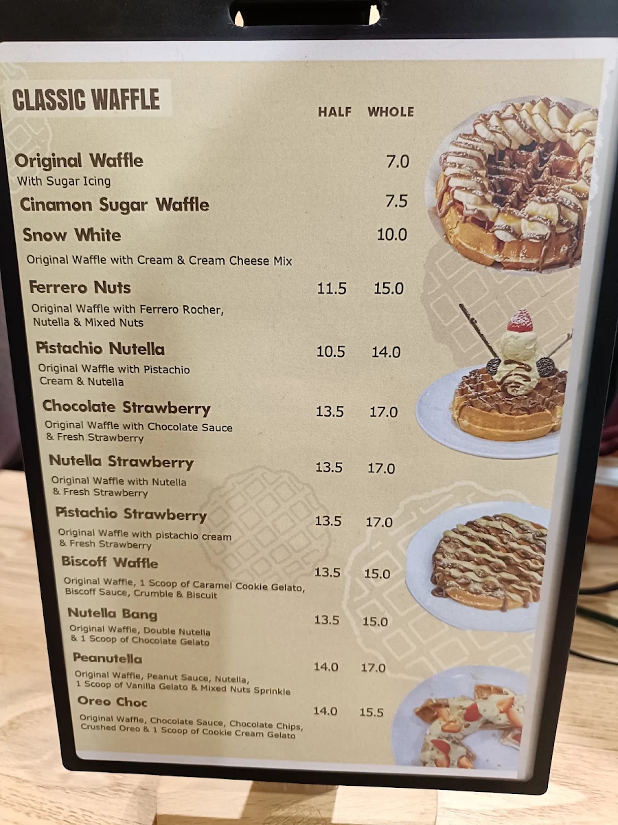Menu, Waffle Tree