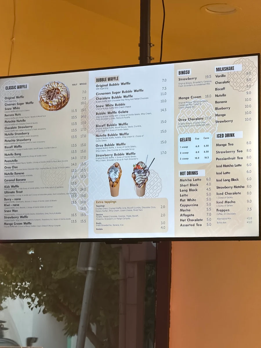 Menu, Waffle Tree