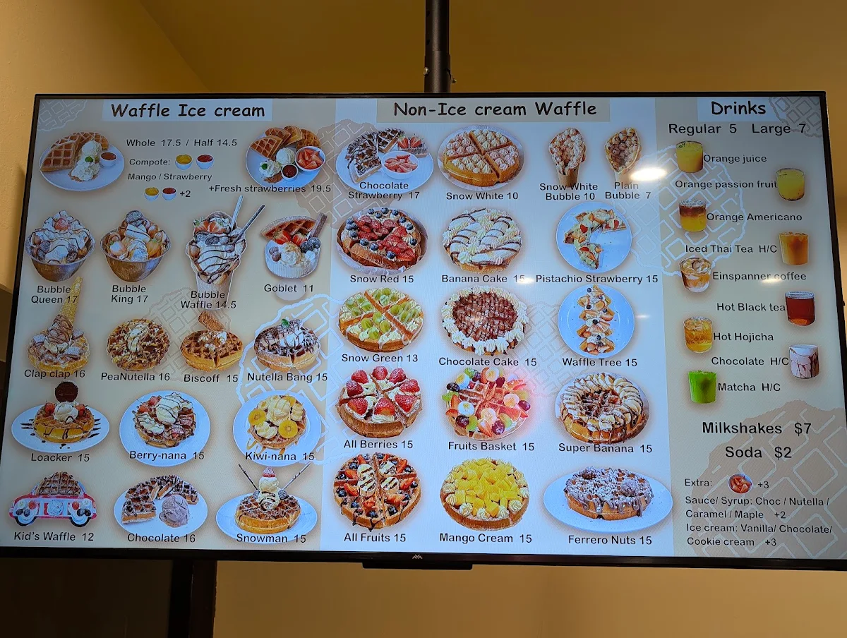 Menu, Waffle Tree