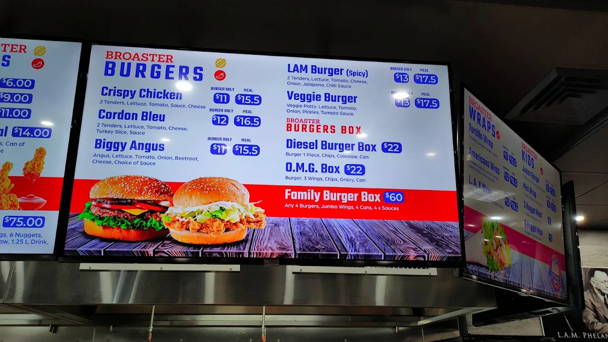 Menu, Broaster Chicken