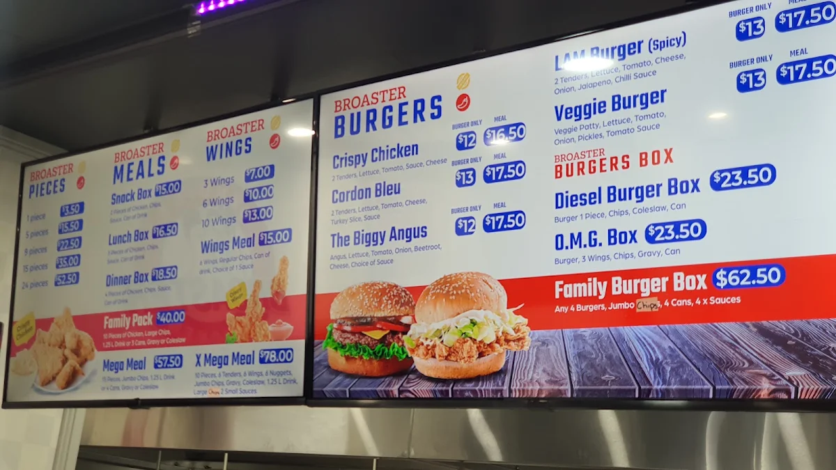 Menu, Broaster Chicken