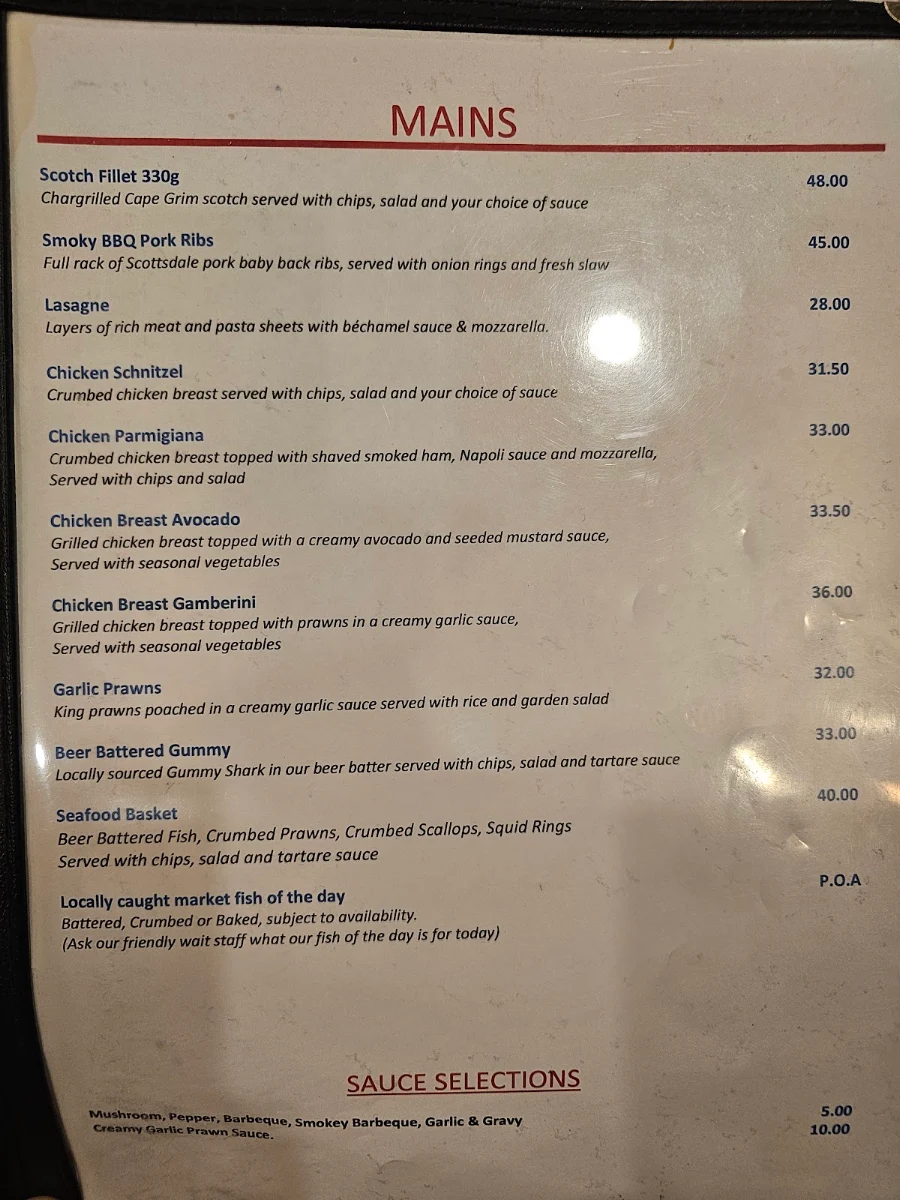 Menu, Valentino's Family Restaurant