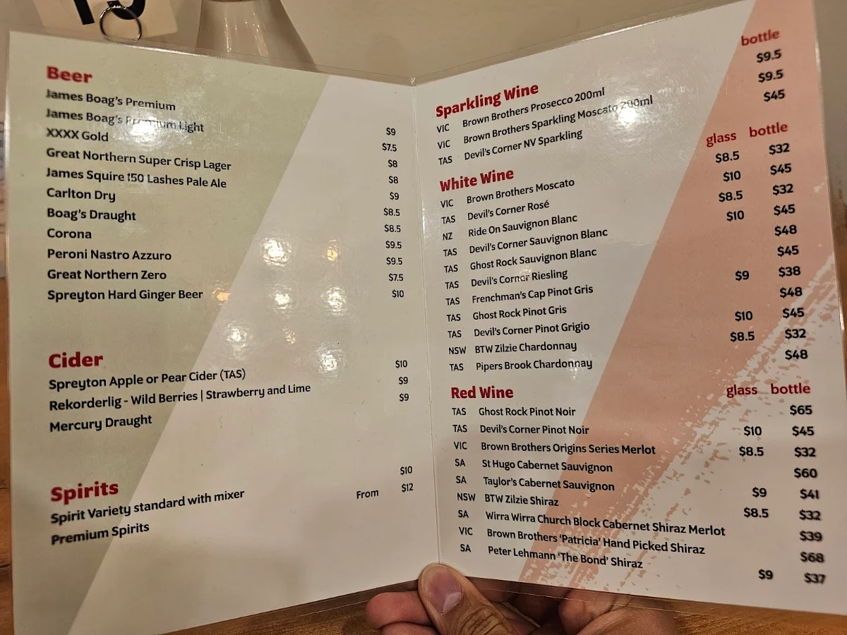 Menu, Valentino's Family Restaurant