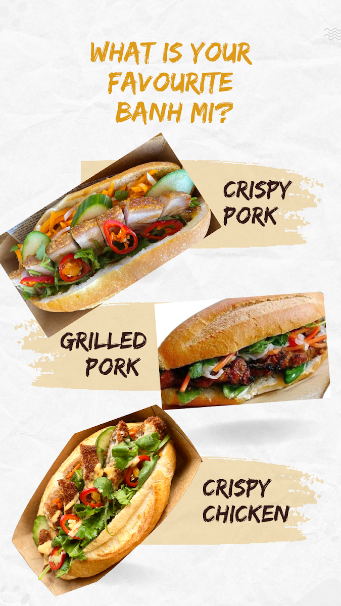Menu, Mister Banh Mi Vietnamese Kitchen