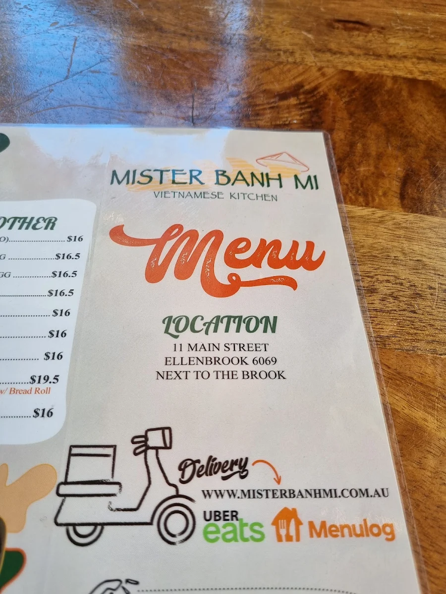 Menu, Mister Banh Mi Vietnamese Kitchen