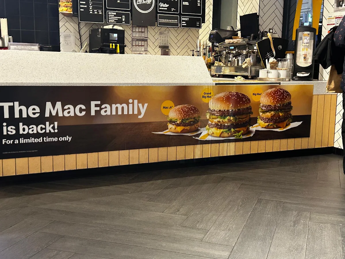 Menu, McDonald's Bourke & Russell
