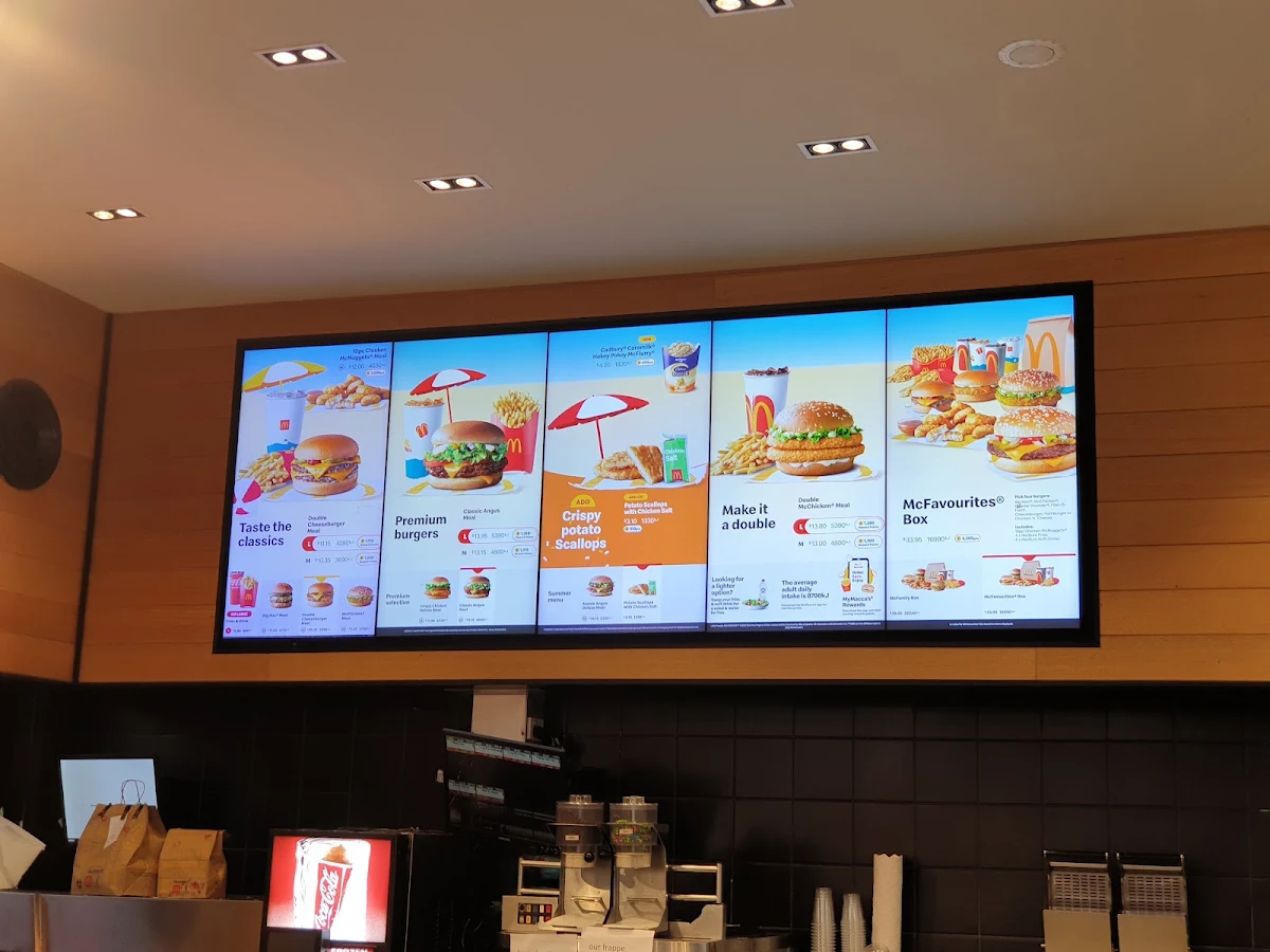 Menu, McDonald's Bourke & Russell