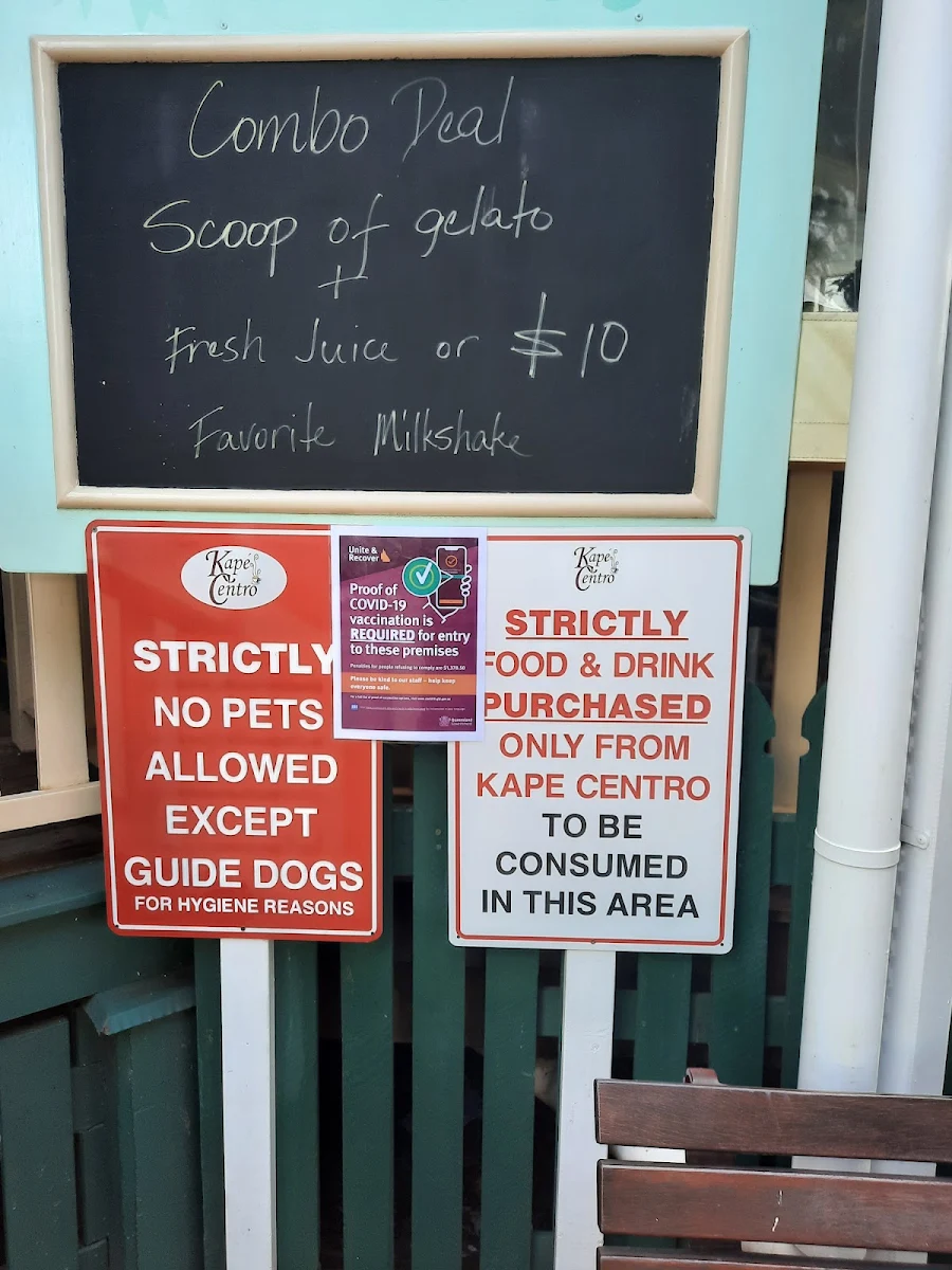 Menu, Kapé Centro