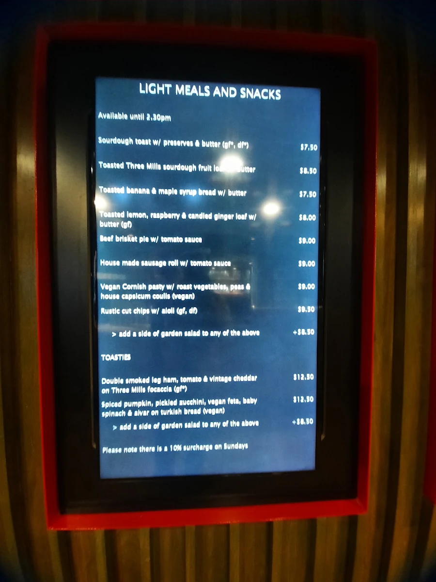 Menu, The Museum Cafe