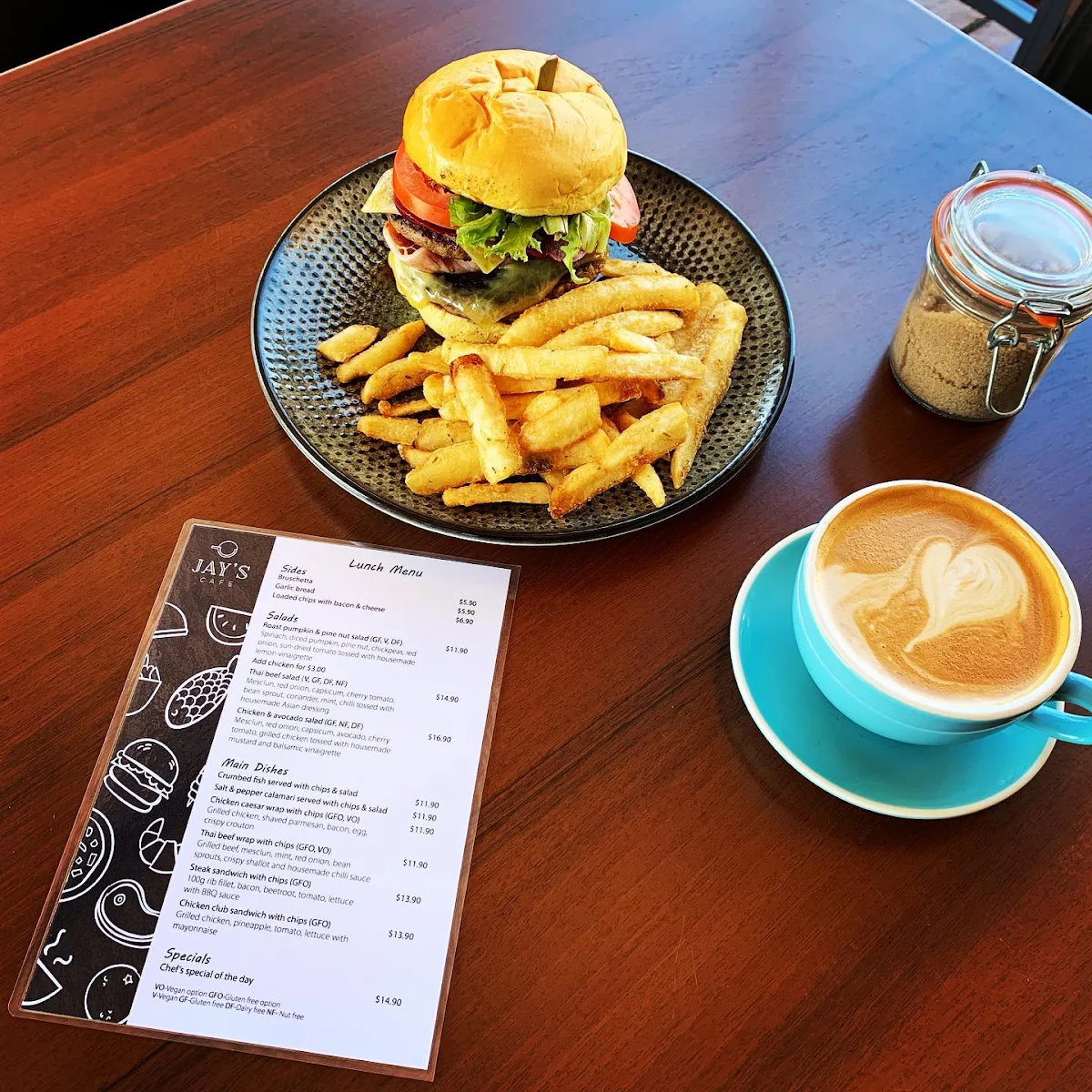 Menu, Jay's Cafe