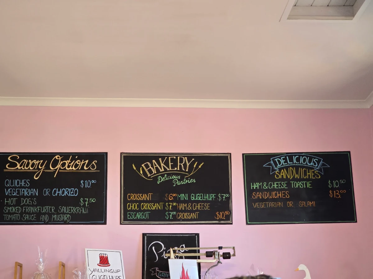 Menu, Yallingup Gugelhupf