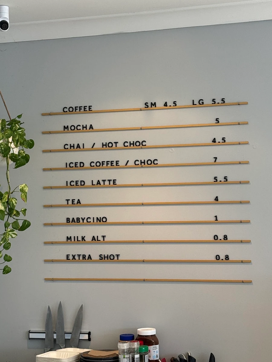 Menu, Ninety-Nine Coffee + Bagels