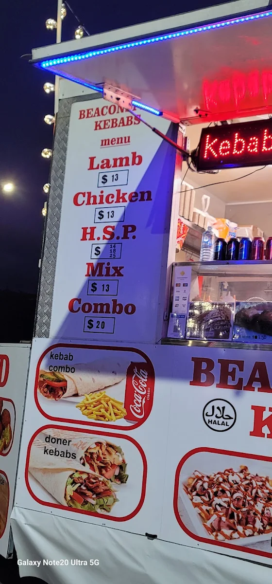Menu, Beaconsfield Kebabs