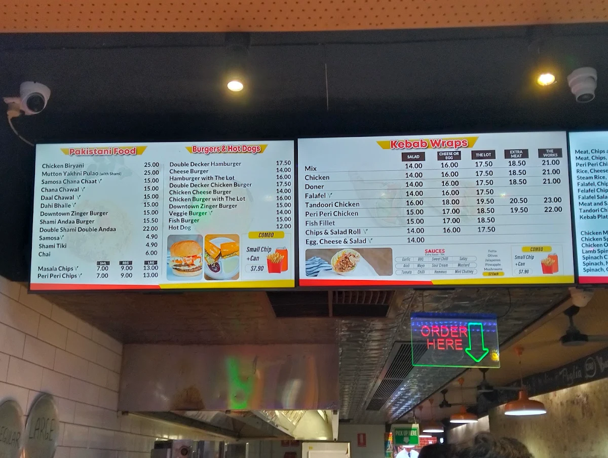Menu, Downtown Cafe