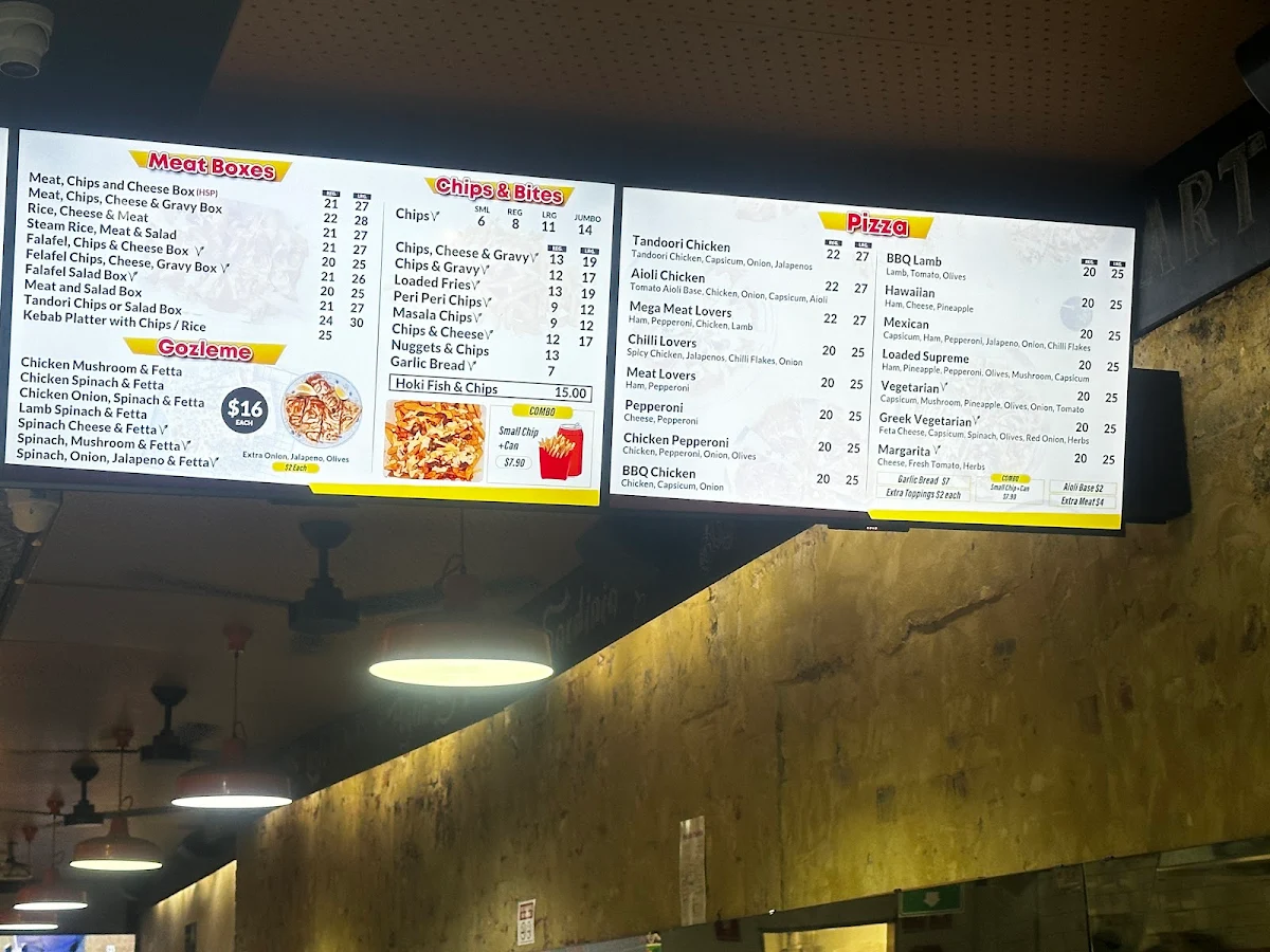 Menu, Downtown Cafe