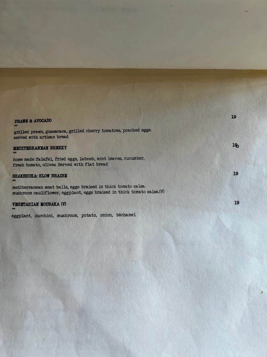Menu, Local Mbassy